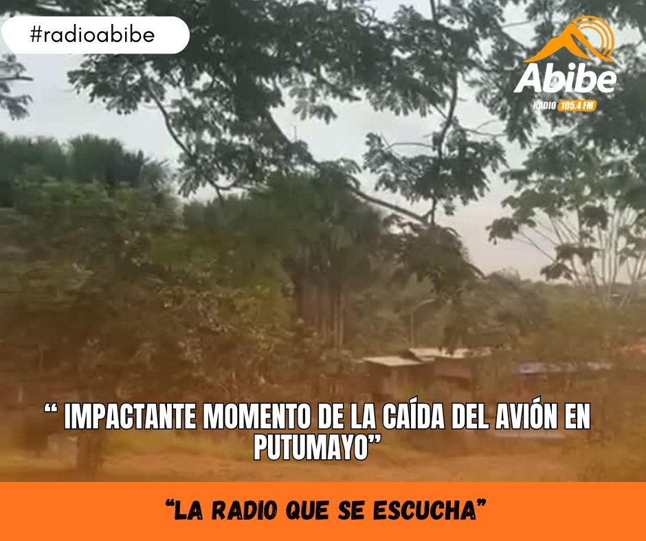 Momento exacto de la caída de aeronave en Putumayo